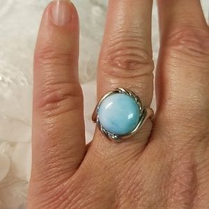 Sterling Silver Larimar Ring